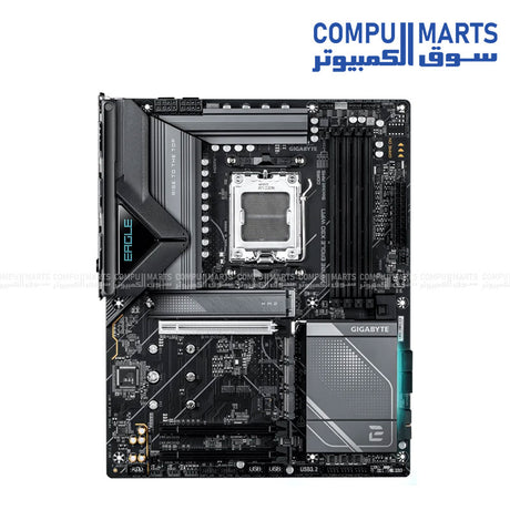 X870E EAGLE X3D WIFI7 motherboard featuring USB4 Type-C, HDMI, Bluetooth 5.4, and Qualcomm Wi-Fi 7
