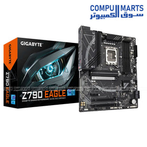 GIGABYTE Z790 EAGLE AX rev.1.0 – DDR5 Overclocking up to 7600+ MT/s – PCIe 5.0 x16 – Wi‑Fi 6E + Bluetooth 5.3 – 2.5GbE LAN – USB‑C 10 Gb/s
