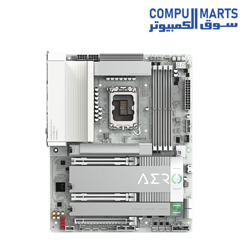 GIGABYTE Z890 AERO G Intel LGA 1851, ATX, 4xDDR5, 5xM.2, PCIe 5.0, WIFI7, Dual 2.5Gbe LAN Motherboard