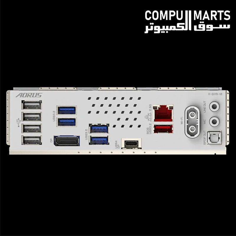 White GIGABYTE Z890M AORUS ELITE WIFI7 ICE motherboard featuring Wi-Fi 7 and Bluetooth 5.4