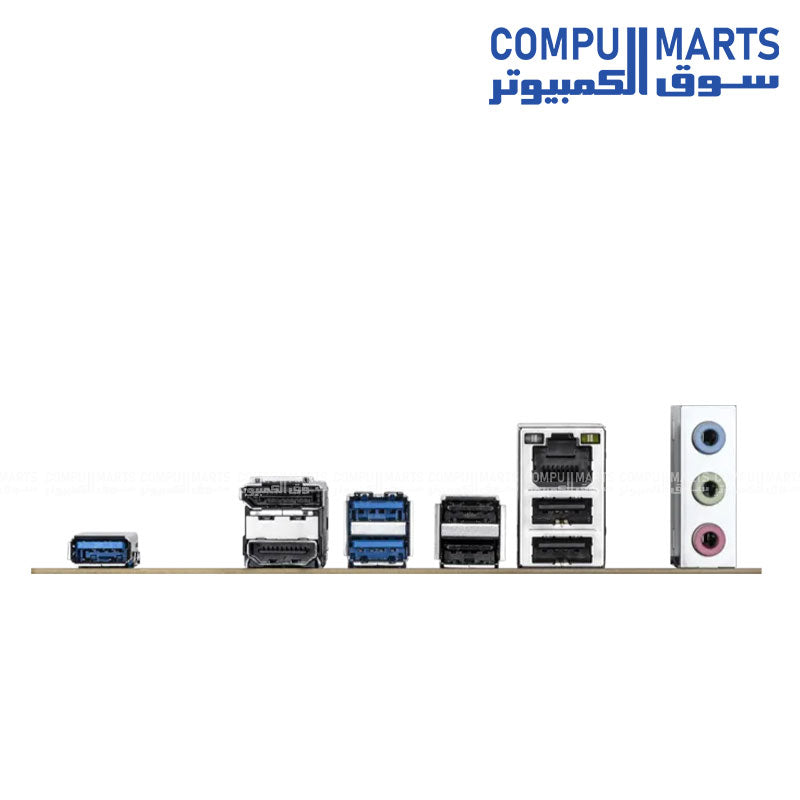 GIGABYTE B760M H V2 motherboard rear I/O ports