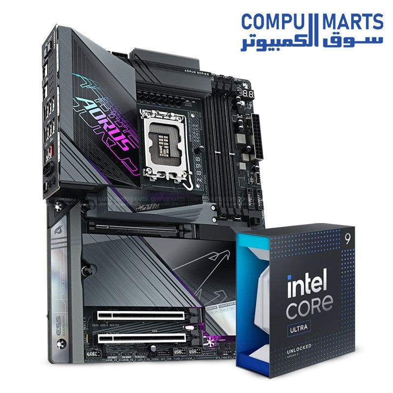 Intel Core Ultra 9 285K Desktop Processor + GIGABYTE Z890 AORUS MASTER Motherboard Bundle – Next-Gen Performance Platform – DDR5 Support – PCIe 5.0 – Premium Gaming & Creator Build – Egypt

