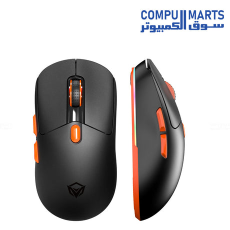 Meetion Air GW38 Pixart PAW3104 with charging base 3-mode rechargeable wireless and Bluetooth gaming mouse black
