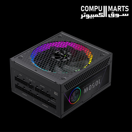 GameMax fully modular ATX power supply with 110-240V AC input and APFC