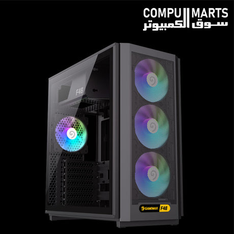 F46 BK ATX gaming PC chassis