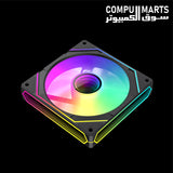 GameMax FN12A-S8I-R 12CM black reverse-blade fan with 1-year warranty
