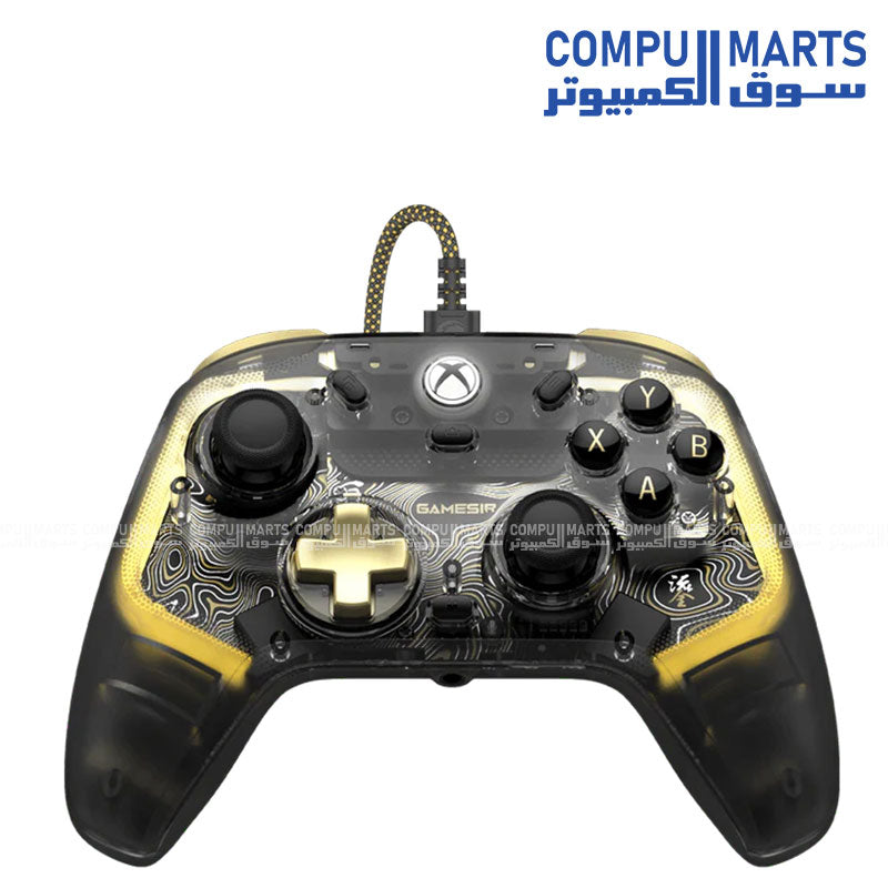 GameSir Kaleid Flux wired Xbox and PC controller with Hall Effect sticks, Hall Effect triggers, RGB lighting, and 3.5mm audio jack