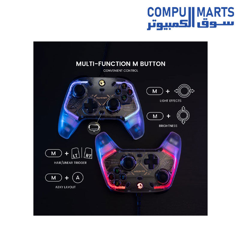  GameSir T4 Kaleid Transparent PC Controller, Wired Gaming  Controller for PC/Switch/Android TV Box, Plug and Play Gamepad Joystick :  Video Games