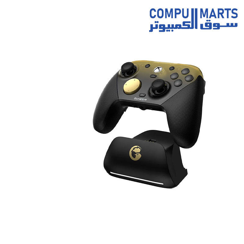 GameSir controller with Hall Effect analog triggers and charging station