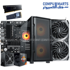 Gaming PC Build – Ryzen 7 5800XT – RTX 3060 12GB – MSI B550M PRO-VDH WIFI – 32GB DDR4 – 500GB NVMe – Cougar Uniface Mini RGB Case
