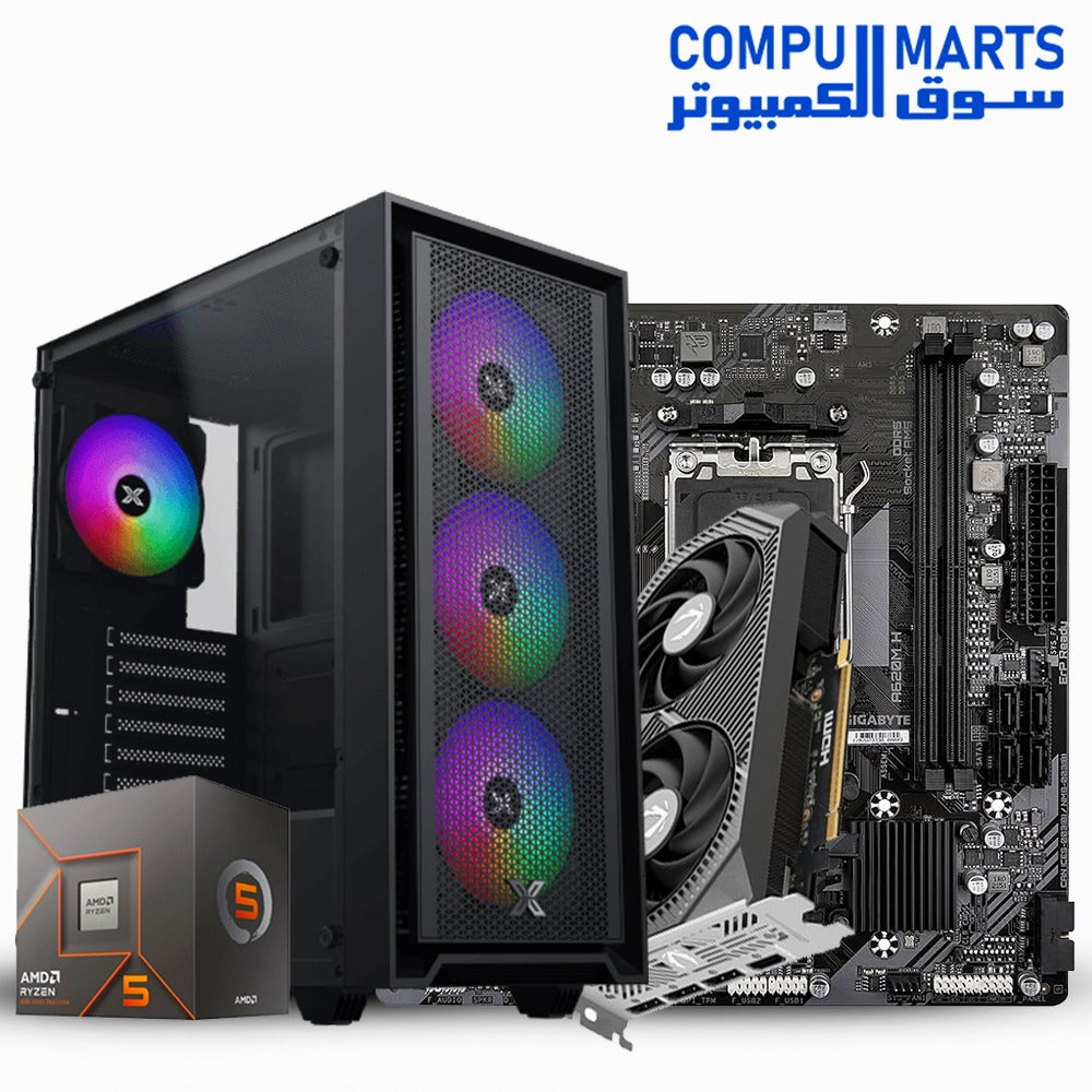 Ryzen 5 8400F – Gaming PC Bundle – ZOTAC – RTX 5060 8GB DDR5 NVMe Performance Build