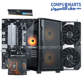 Gaming PC Bundle with AMD Ryzen 5 7500F, ASUS Dual RTX 5060 Ti 8GB, 16GB DDR5, 512GB SSD, Cougar Uniface Case, and 600W PSU – Egypt