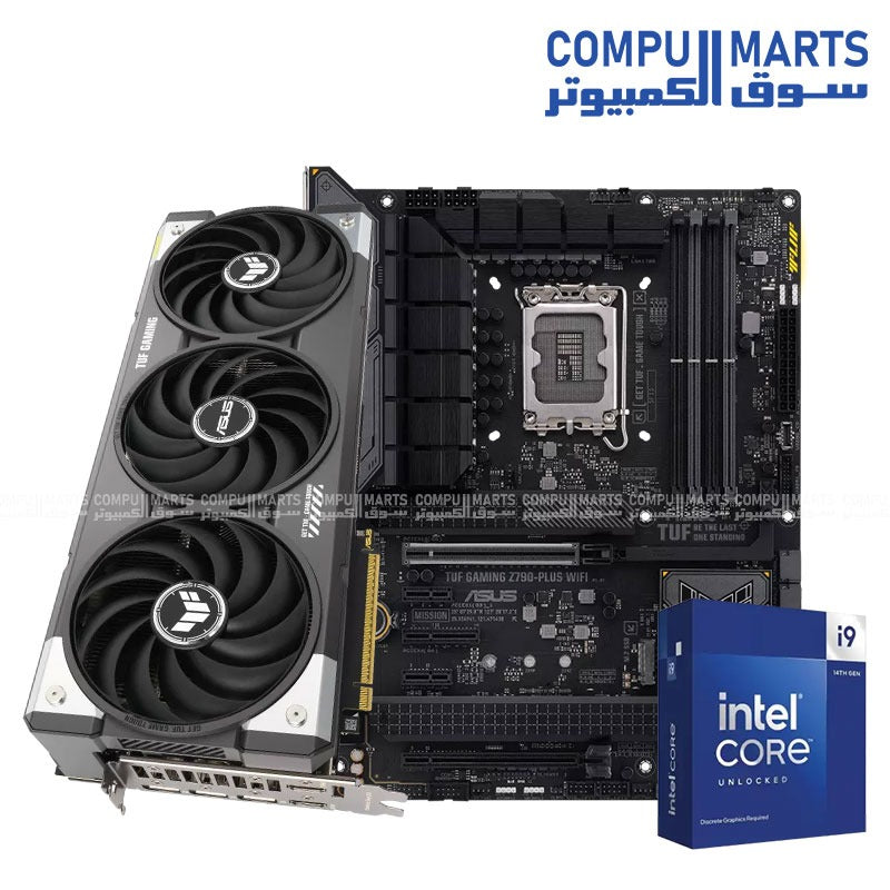 حزمة كمبيوتر ألعاب – معالج إنتل كور ألترا 7 265KF، بطاقة رسوميات RTX 5070 سعة 12 جيجابايت، ذاكرة وصول عشوائي DDR5 سعة 32 جيجابايت، محرك أقراص NVMe سعة 1 تيرابايت، نظام تبريد سائل، مصدر طاقة 750 واط معتمد بتقنية Gold، علبة كمبيوتر متوسطة الحجم بيضاء.