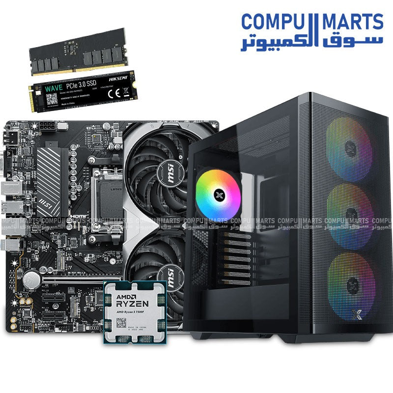 Ryzen 5 7500F | MSI B650M-P | 16GB DDR5 | RTX 4070 SUPER | 512GB NVMe | Xigmatek Osiris + 750W