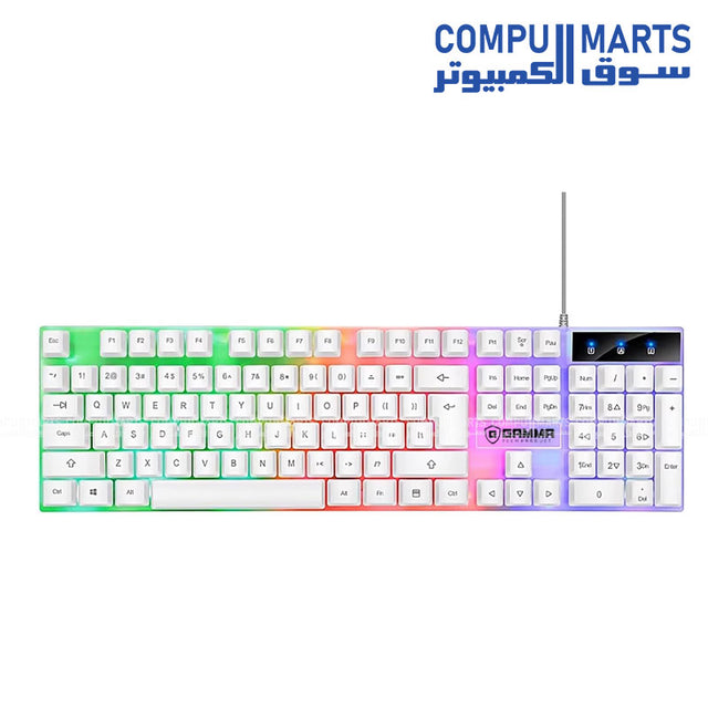 Gamma K-510 Wired Gaming Keyboard 104 Keys English & Arabic RGB USB