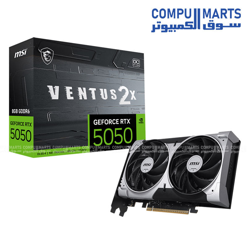 MSI RTX 5060 Ti VENTUS 2X OC PLUS – graphics card – MSI – 8GB GDDR7 dual fan PCIe 5.0 gaming GPU