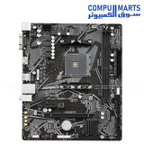AMD A520 motherboard with dual DDR4 DIMM slots supporting up to 64GB memory and PCIe 3.0 expansion support available in Egypt
