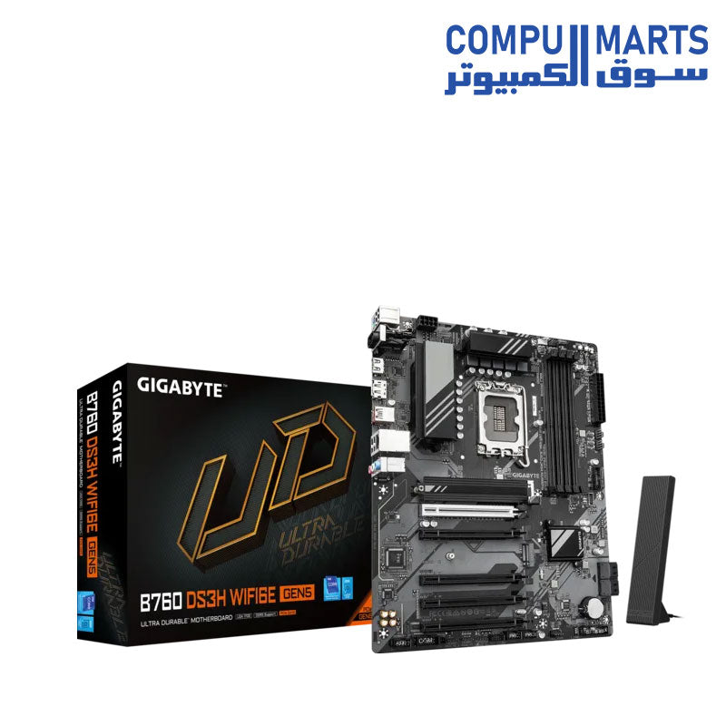 Gigabyte B760 DS3H WiFi 6E Gen5 Motherboard LGA1700 DDR5 PCIe 5.0 ATX