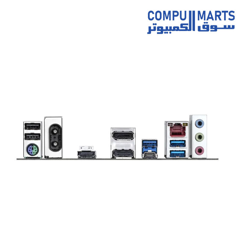 Rear panel interface featuring USB Type-C 3.2 Gen 2x2 and DisplayPort