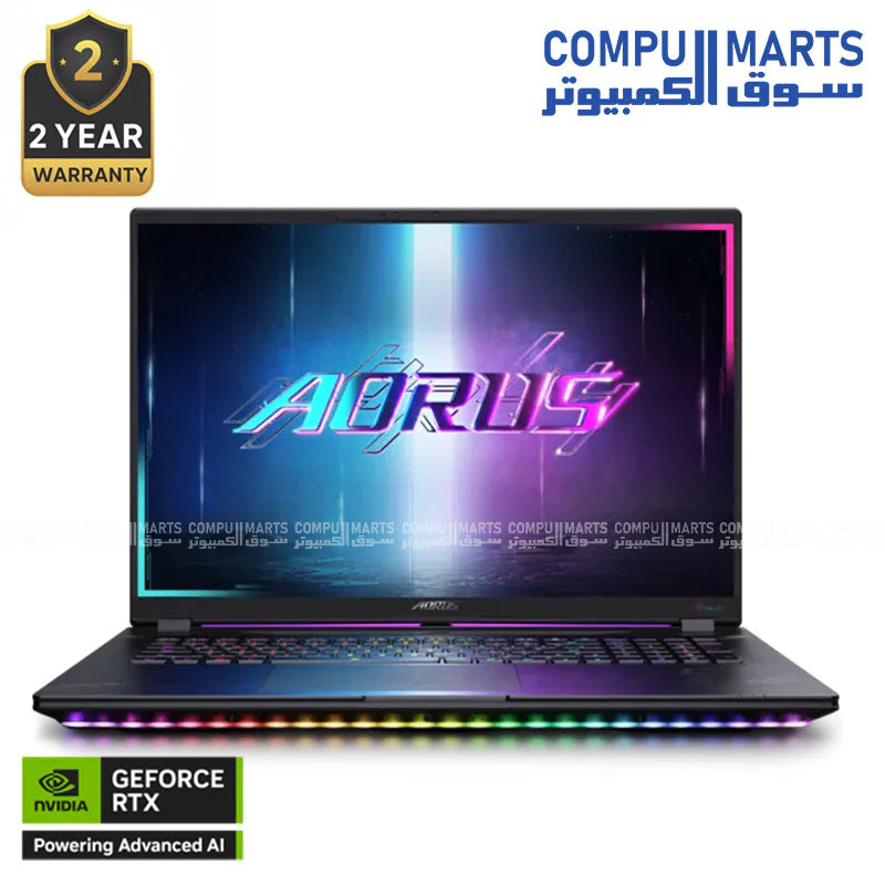 Gigabyte AORUS MASTER 18 BYH Gaming Laptop – 18" WQXGA Mini-LED 240Hz, Intel Core Ultra 9 275HX, 32GB DDR5 RAM, 2TB SSD, RTX 5080 16GB, Windows 11 Pro - 007 First Light GeForce RTX 50 Series Bundle