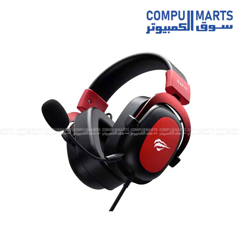 GameNote H2002D Gaming Headset Black & Red – Pluggable Microphone