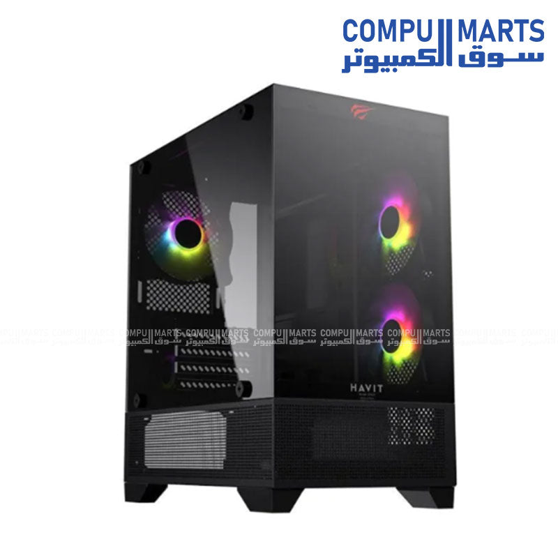 HAVIT CF923 Black PC Case – RGB Gaming Build