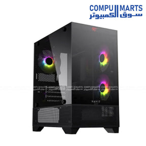 HAVIT CF923 Black PC Case – RGB Gaming Build