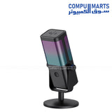 HVGK-GK65-WH Portable RGB Condenser Microphone black