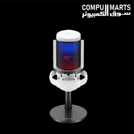 HAVIT GK50 Omnidirectional Gaming Microphone with Single-Touch Mute ButtonHAVIT GK50 Microphone with 3.5mm Jack and Type-C Interfaces