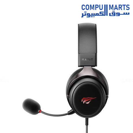 HAVIT H2015Y gaming headphones with 3.5mm connection in Black+Ochre