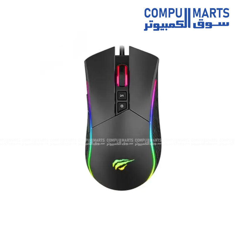HAVIT MS1001S RGB Wired Gaming Mouse 4800DPI Black