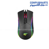 HAVIT MS1001S RGB Wired Gaming Mouse 4800DPI Black