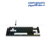 Wired RGB gamer mechanical gaming keyboard HAVIT KB906L with 68 keys in Arabic and Spanish layout