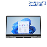 HP Envy x360 14-es1013dx 2-in-1 Convertible – Intel Core i5-120U, 14" FHD Touch, Intel Integrated Graphics, 8GB RAM, 512GB SSD, Win11 – Natural Silver Aluminum