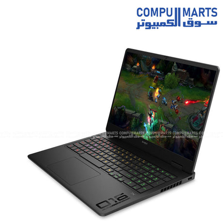 Shadow Black HP OMEN 16-am0020nia gaming laptop with Intel Core Ultra 7 processor and NVIDIA GeForce RTX 5070 graphics