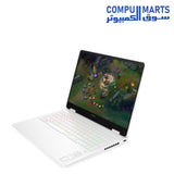 Front view of the HP OMEN 16 gaming laptop showcasing its 16 inch 2K 165Hz display