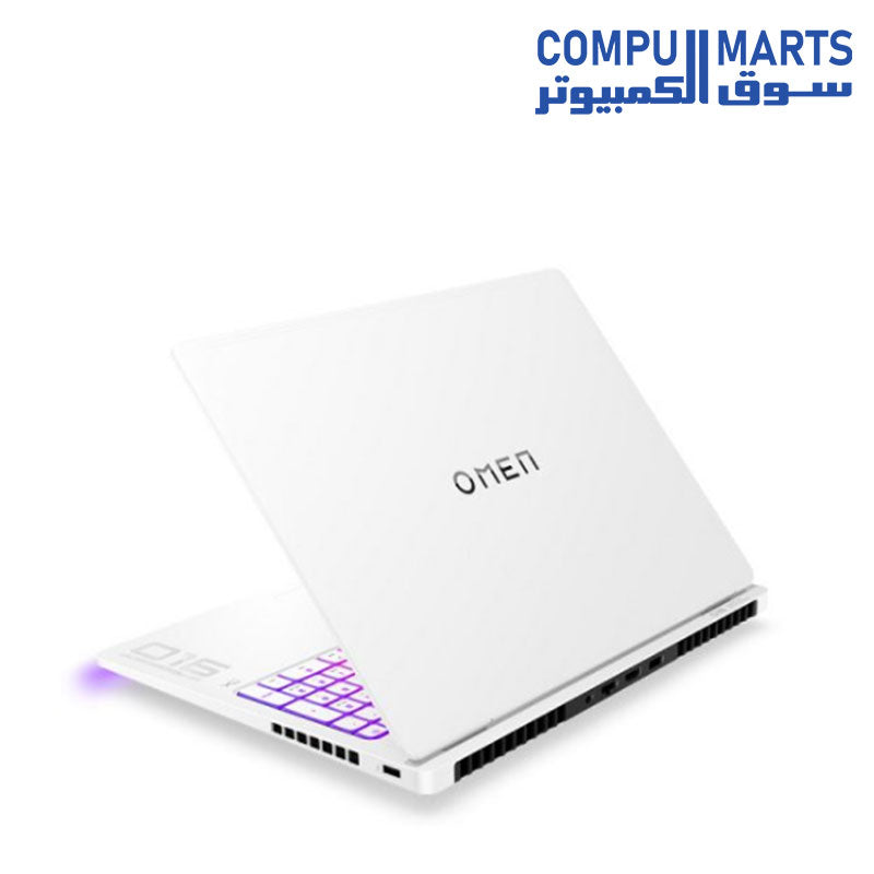 Close-up of the HP OMEN MAX 16 chassis in ceramic white finish