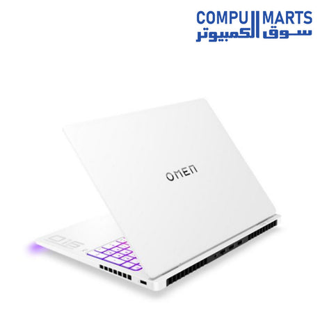Close-up of the HP OMEN MAX 16 chassis in ceramic white finish