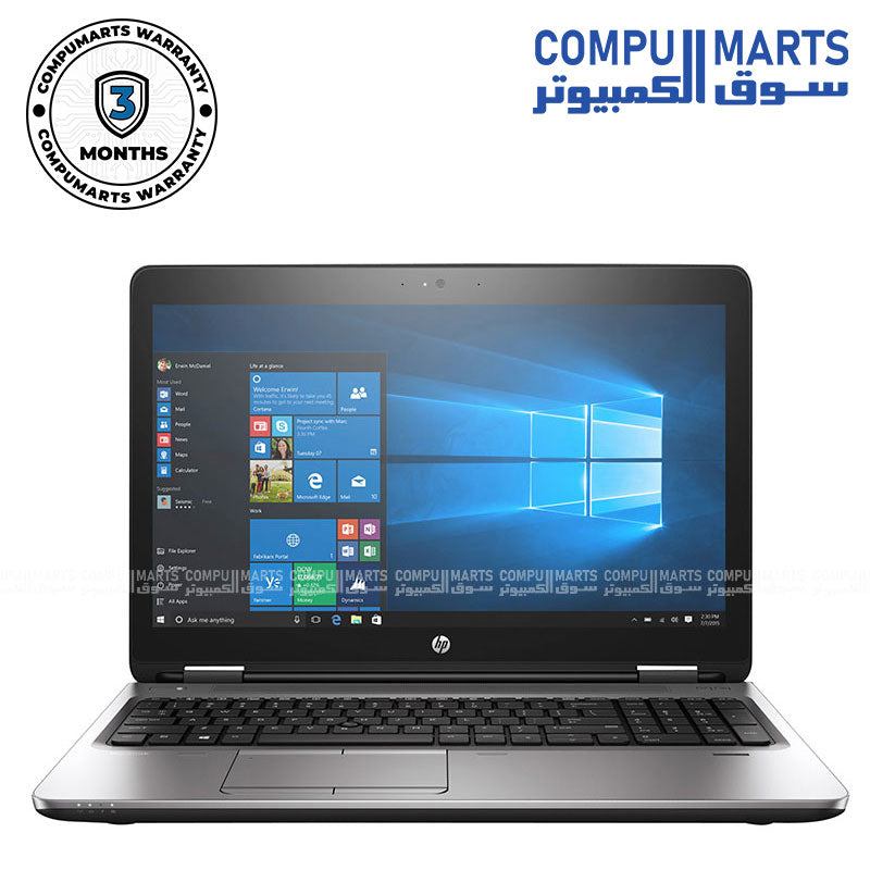 Used HP ProBook 655 G2/G3 – AMD PRO A6-8500B / 8GB RAM / 256GB SSD / 15.6" HD / Radeon R5 / Windows 10