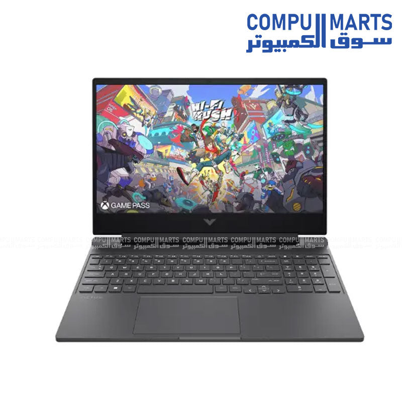 HP Victus 15-fa2787nr Gaming Laptop – Core i7-13620H – 16GB RAM – 512GB SSD – RTX 5060 8GB – 15.6" FHD – Windows 11 – Mica Silver
