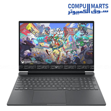 HP Victus 15-r1042ne gaming laptop with Intel Core i7-14700HX processor, NVIDIA GeForce RTX 4050 6GB graphics card, 16GB RAM, 512GB SSD storage, and 15.6-inch Full HD 144Hz display