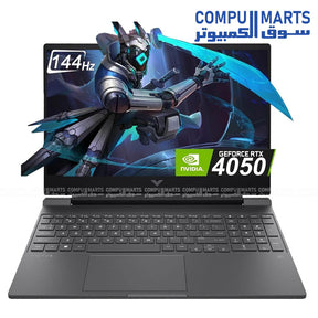 HP Victus 15-fa1082wm – Gaming Laptop – Intel Core i5-13420H – RTX 4050 6GB – 16GB RAM – 512GB SSD – 15.6" FHD 144Hz – Mica Silver