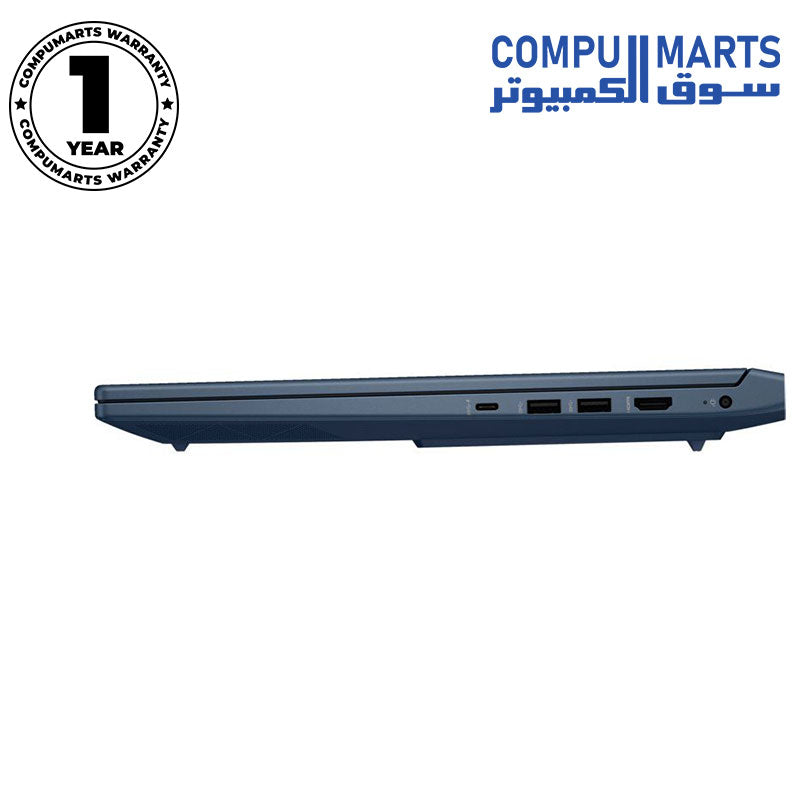  Front view of HP Victus 16-r1015nia featuring English Only keyboard language and 1080p FHD webcam
