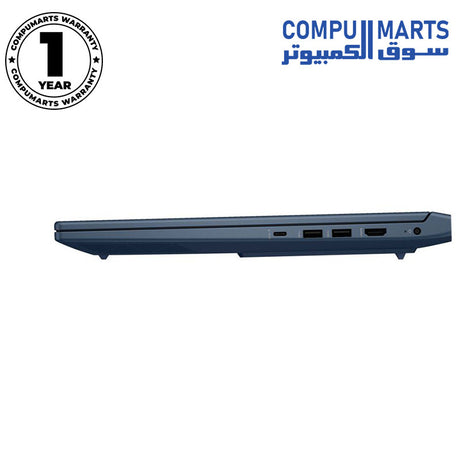  Front view of HP Victus 16-r1015nia featuring English Only keyboard language and 1080p FHD webcam