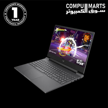 HP Victus 16-R1011NIA gaming laptop with 16.1-inch Full HD IPS 144Hz display and 1920 x 1080 resolution.