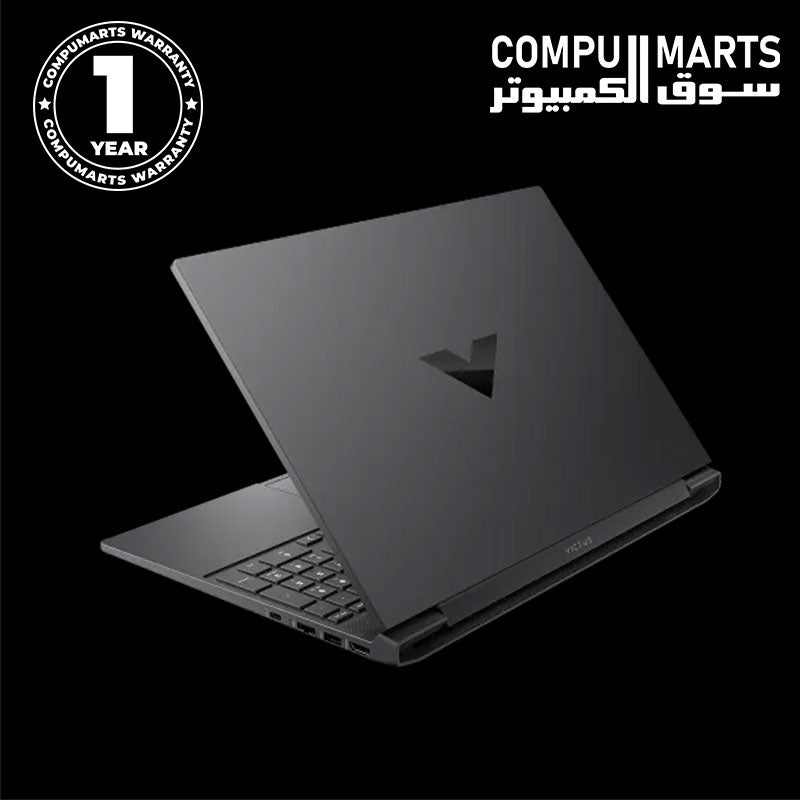 HP Victus 16-R1011NIA laptop featuring a backlit full-size keyboard with numeric keypad and FreeDOS operating system.