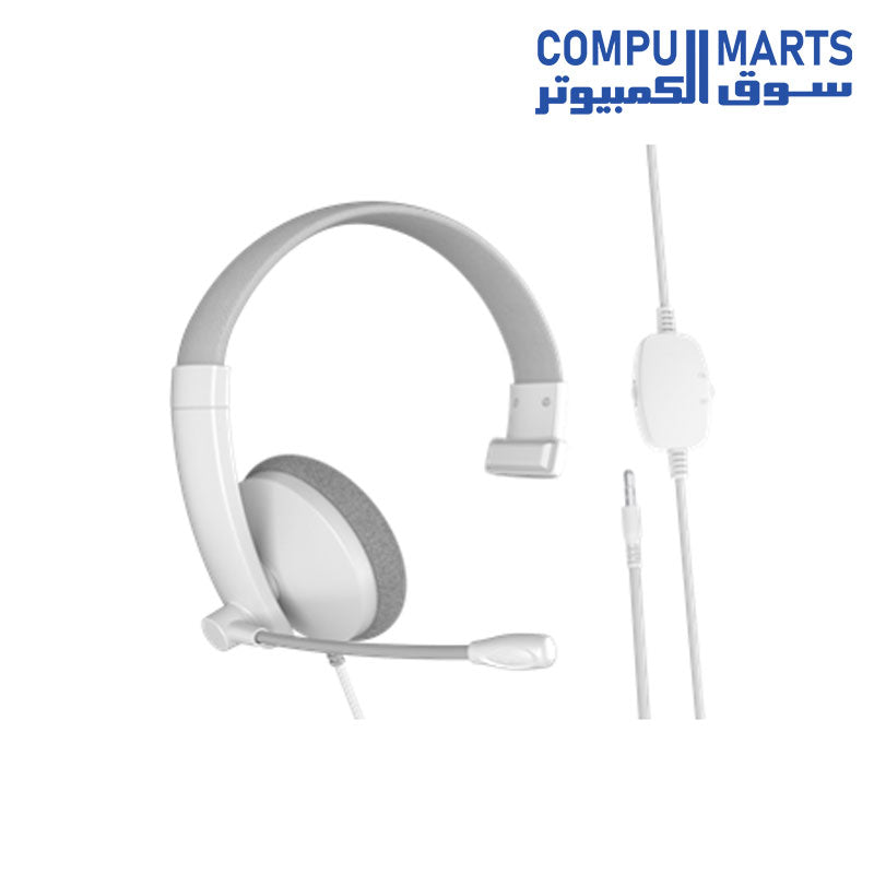 Meetion HP002 Telephony 3.5mm Jack Headset - white