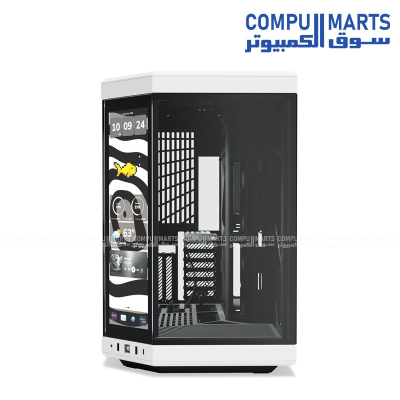 HYTE Y70 Touch Infinite Dual Chamber ATX Mid Tower Modern Aesthetic Case with Integrated 2.5K LCD Touchscreen