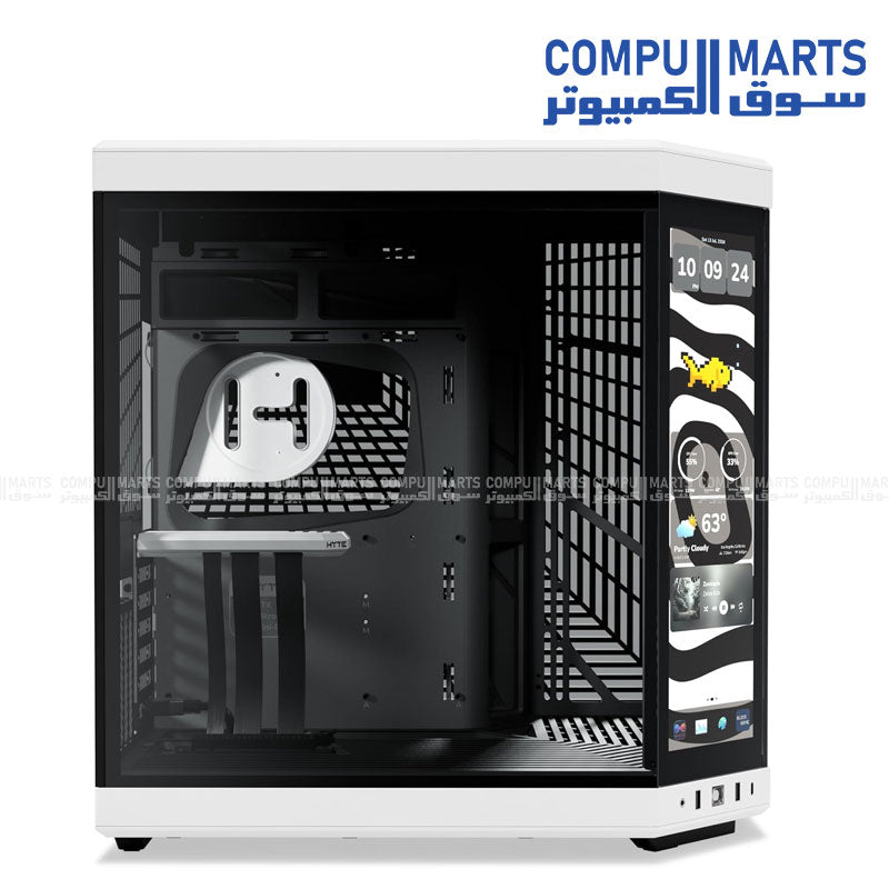 HYTE Y70 Touch Infinite Dual Chamber ATX Mid Tower Modern Aesthetic Case with Integrated 2.5K LCD Touchscreen