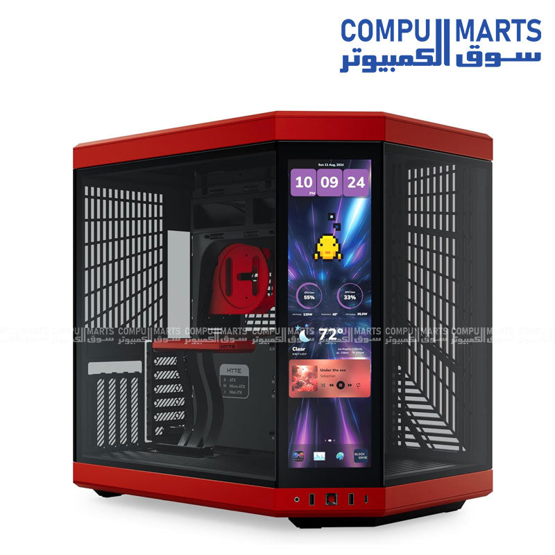 HYTE Y70 Touch Infinite Dual Chamber ATX Mid Tower Modern Aesthetic Case with Integrated 2.5K LCD Touchscreen
